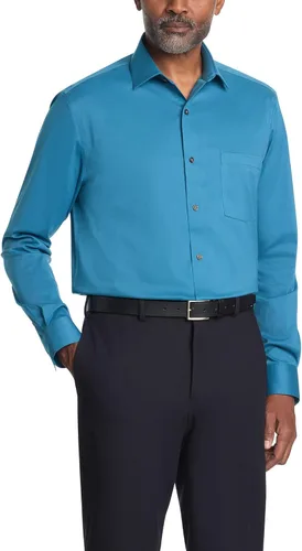 Vista 15 de Van Heusen Camisa de vestir para hombre, ajuste regular, cuello flexible, elástica, sin arrugas