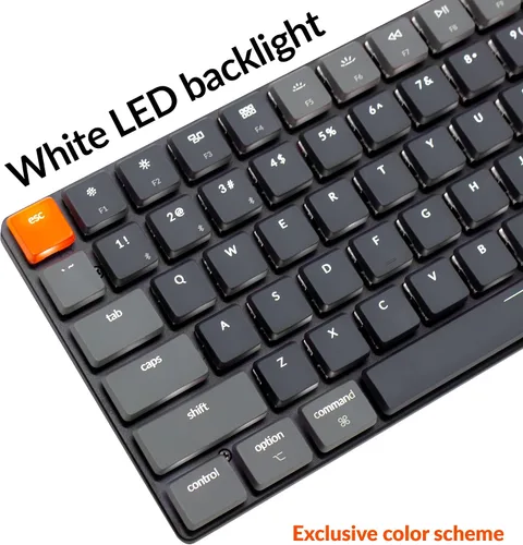 Vista 7 de Keychron K3 - Teclado mecánico inalámbrico Bluetooth con diseño de 75 de 84 teclas ultradelgado intercambiable en caliente con teclado de perfil