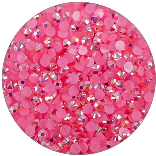 Vista 26 de 3000 piezas de diamantes de imitación de parte posterior plana SS6/2 mm de vidrio transparente AB, gemas redondas de cristal para arte de uñas
