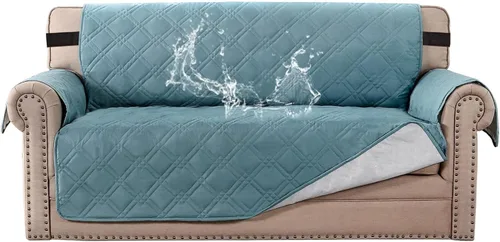Vista 17 de H.VERSAILTEX Funda de sofá 100% impermeable, lavable, antideslizante, para 3 cojines, protector de muebles para mascotas, fundas de sofá