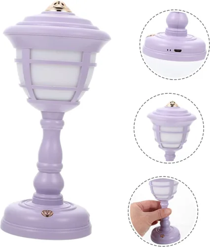 Vista 7 de DOITOOL 1 juego de lámpara de mesa retro con carga USB regulable luz nocturna decorativa para dormitorio, oficina y sala de estar, diseño compacto