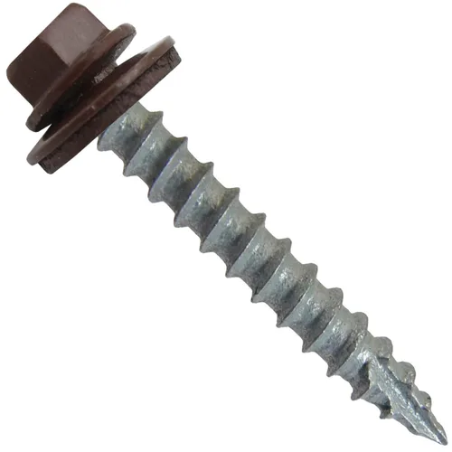 Vista 37 de Tornillos para techos de metal #14 (750) Tornillos x 1-1/2 "ABC Gris Arandela hexagonal Tornillo de techo de chapa metálica para techo.