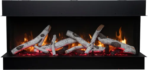 Vista 12 de 88-TRU-View-XL XT - Chimenea eléctrica de 3 caras de 88 pulgadas, calentador de chimenea de vidrio de 3 lados con control remoto y temporizador de 8
