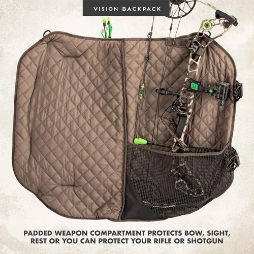 Vista 5 de Insights Hunting de frogg toggs - El Vision Bow Pack, Mochila de Camuflaje, Elementos Sólidos Marrón Solid Elements Marrón
