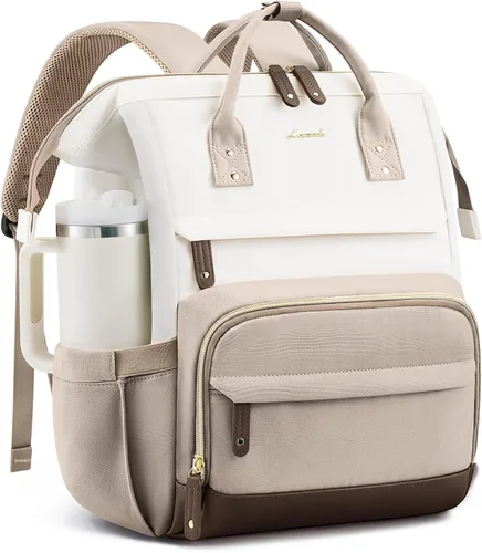 Vista 9 de LOVEVOOK Mochila para laptop para mujer, mochila de trabajo de 15.6 pulgadas con gran capacidad, bolsa de enfermera impermeable, mochila
