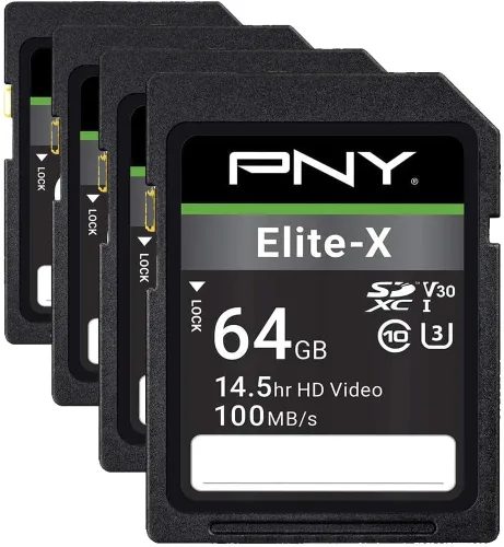 Vista 13 de PNY Tarjeta de memoria flash Elite-X C10 U3 V30 SDXC de 128 GB, 2