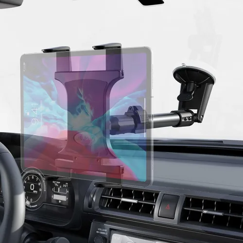 Vista 2 de ARKON Soporte de succión para parabrisas de brazo largo para tableta grande para Apple iPad Air iPad Pro Retail Negro - TAB-CM117, 16 x 6 x 3