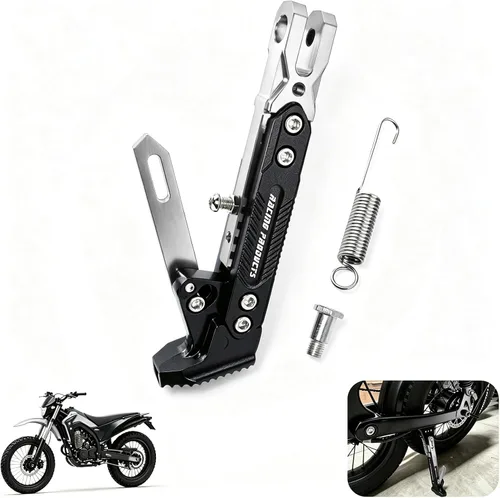 Vista 9 de Soporte de patas de motocicleta universal de aleación de aluminio de alta calidad, ajustable, para motocicleta, scooter, soporte de trípode