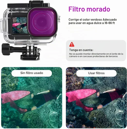 Vista 6 de Kit de filtro de buceo FitStill para DJI OSMO Action 5 Pro/4/3