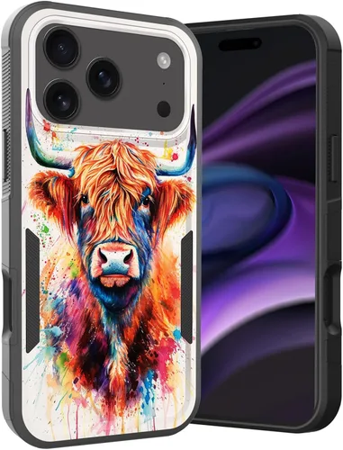 Vista 33 de Funda para iPhone Air, doble capa híbrida resistente resistente a prueba de golpes de policarbonato duro + funda protectora de silicona suave