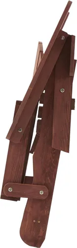 Vista 4 de Silla Adirondack plegable de madera para exteriores con respaldo y tabla de asiento premontados, capacidad de 330 libras, silla de madera de gran