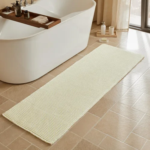 Vista 89 de Triohero Tapete de baño con diseño de gofre, tapete de baño pequeño y bohemio, antideslizante, lavable, ultra suave, súper absorbente, de secado