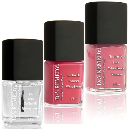 Vista 9 de Dr's Remedy - Kit de 3 esmaltes de uñas, kit ANNIVERSARY, fortalecedor de uñas enriquecido natural, no tóxico y orgánico, BRAVE Berry/TOTAL esmalte
