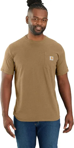 Vista 39 de Carhartt Force - Camiseta de manga corta, con bolsillo, de ajuste holgado y peso medio para hombre Malt