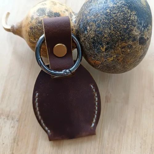 Vista 6 de Handmade Keychain Leather Protective Key Holder Large Capacity Protective Case Key Cover Protective Case Keychain
