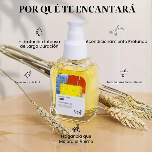 Vista 2 de VOIR A Walk in the Sun Aceite de lujo para el cabello para sequedad/daño