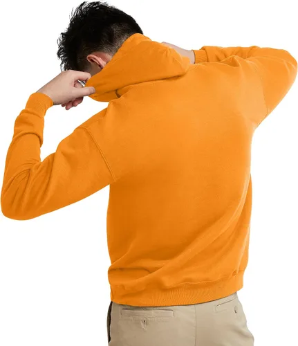 Vista 2 de Hanes Sudadera EcoSmart con capucha para hombre, de forro polar, de peso medio, sudadera con capucha para hombre