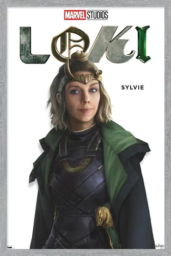 Vista 13 de Trends International Marvel Loki - Póster de pared de la serie Sylvie Feature Series, 14.725 x 22.375 pulgadas, versión enmarcada de madera