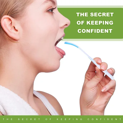 Vista 6 de Yerliker 10 unidades de limpiador de lengua, raspadores de lengua para adultos, cepillo oral portátil, herramientas de cuidado oral saludable