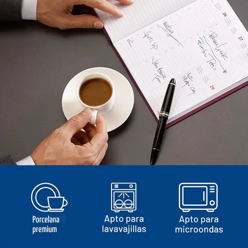 Vista 2 de Villeroy & Boch For Me - Juego de 2 tazas y platillos para expreso