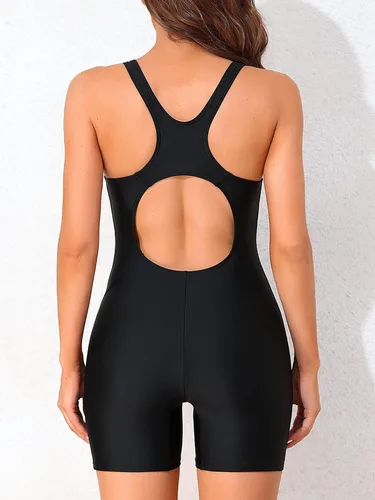 Vista 10 de ATTRACO Traje de baño deportivo de una pieza para mujer, traje de baño deportivo de entrenamiento