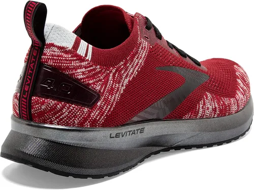 Vista 4 de Brooks Levitate 4 - Tenis de correr para hombre, Capri Gris y Negro
