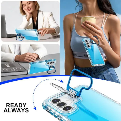 Vista 4 de AICase Para Samsung Galaxy S26 Transparente con Cámara de Metal Resistente Protección contra Caídas Cuerpo Completo Resistente A Prueba