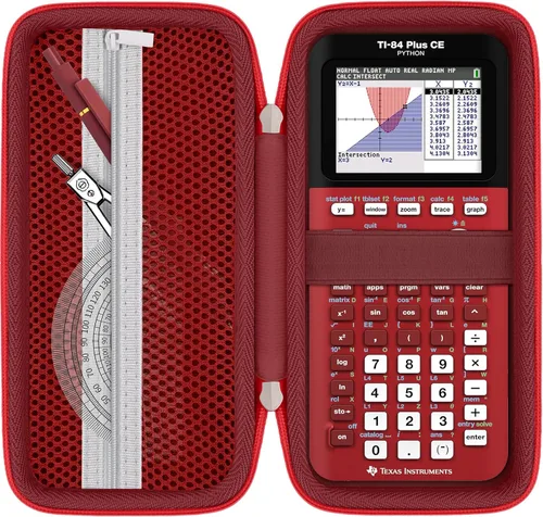 Vista 11 de Khanka Funda Stroage para Texas Instruments TI-84 Evo/TI - 84 Python/TI-83 Plus/TI-84 Plus/TI-84 Plus CE Calculadora gráfica a color, solo funda