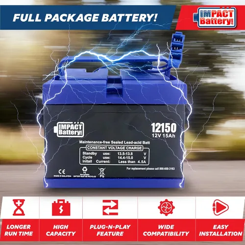 Vista 9 de Batería de repuesto de 12V para Peg Perego, juguetes de montar de John Deere