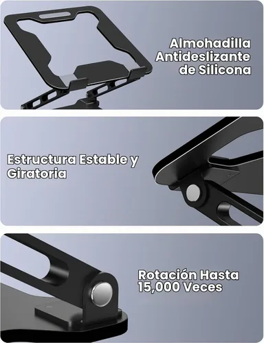 Vista 9 de LOXP Soporte ajustable para computadora portátil para escritorio, soporte