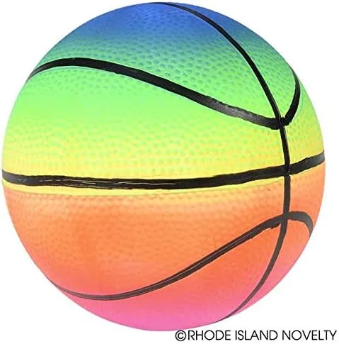 Vista 3 de Rhode Island Novelty Juego de 3 bolas de vinilo deportivas arcoíris de 6 pulgadas, diseños surtidos que pueden variar