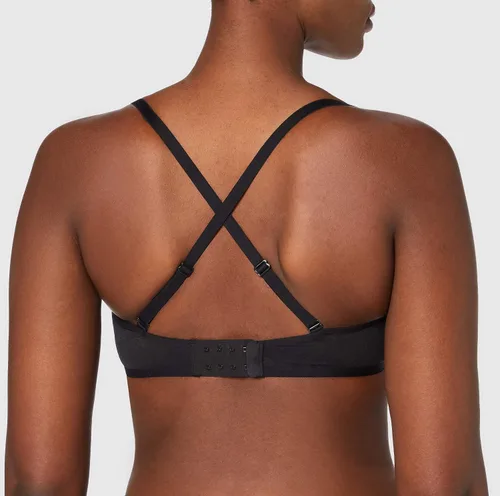 Vista 4 de Triumph Fit Smart - Brasier sin aros con relleno elástico 4D, encaje suave y cómodo, color negro (talla 02), Negro