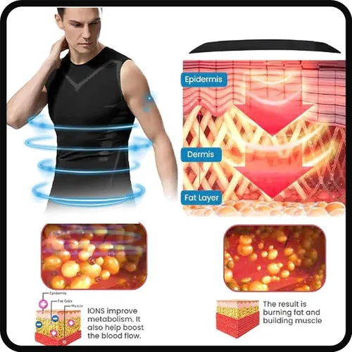 Vista 7 de AODGHC Camisa sin mangas con forma iónica de nueva versión 2023, camisa sin mangas con forma iónica Biowang, chaleco de tela de seda de hielo