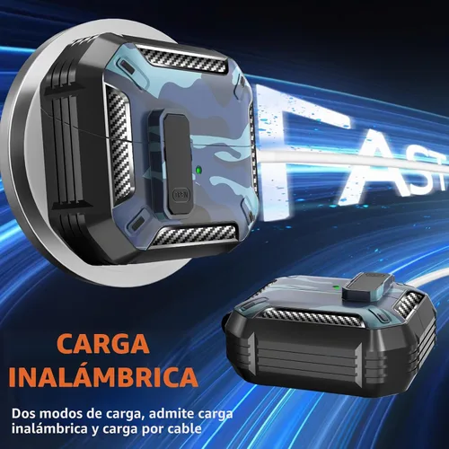 Vista 5 de Lock Fit Diseñado para Samsung Galaxy Buds3 FE (2025) / Buds3 Pro (2024) / Funda Buds 3 (2024), con kit de limpieza Cuerpo completo Resistente a