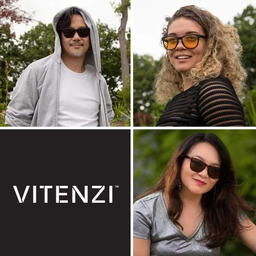 Vista 6 de VITENZI gafas de sol de conducción visión nocturna gafas de sol retro clásico Turín