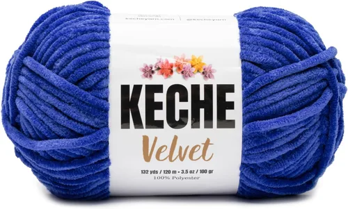 Vista 109 de Keche Hilo para ganchillo, hilo de terciopelo, chenilla suave, manta de bebé voluminosa amigurumi Yarn 3.53 oz (132 yardas) - Arona