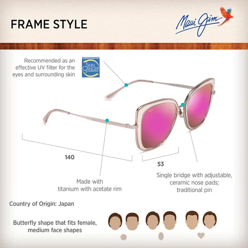 Vista 6 de Maui Jim Lentes de sol polarizados Violet Lake para mujer