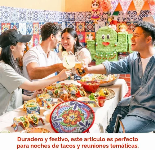 Vista 5 de Prepara Talavera - Calentador de tortillas, color azul, para microondas