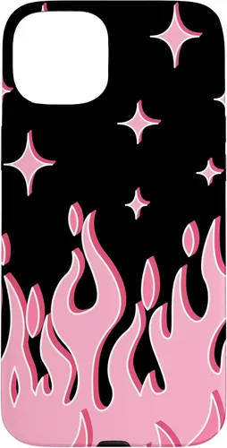 Vista 9 de Lindo patrón de llama rosa Grafitti Flames Pastel Goth Case para iPhone 17