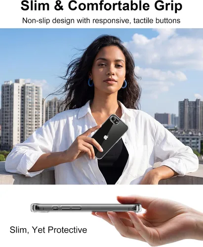 Vista 233 de HOOMIL Funda para iPhone 7 Plus/iPhone 8 Plus de 5.5 Pulgadas, sin amarillamiento, protección contra caídas, cubierta trasera dura transparente