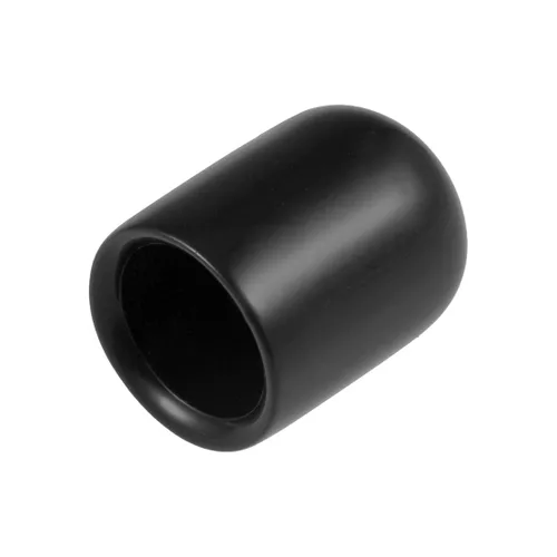 Vista 77 de uxcell 80 tapas de goma de 0.551 in de vinilo de identificación redonda tapa tapa de rosca de tornillo protectores negro