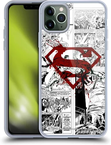Vista 79 de Head Case Designs Funda de gel con licencia oficial de Superman DC Comics Collage Comicbook Art [protección de grado militar] compatible con Apple