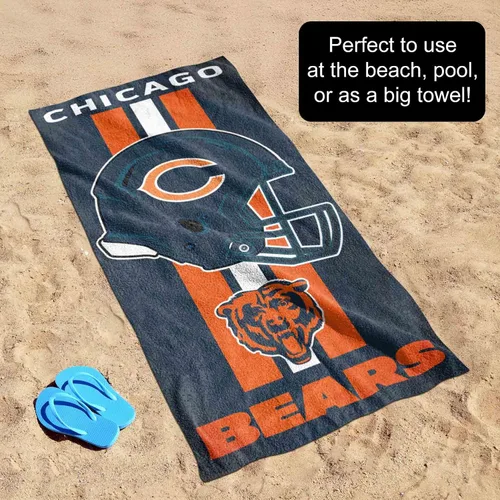 Vista 3 de CHICAGO BEARS NFL PLAYA TOALLA 1-30"x60
