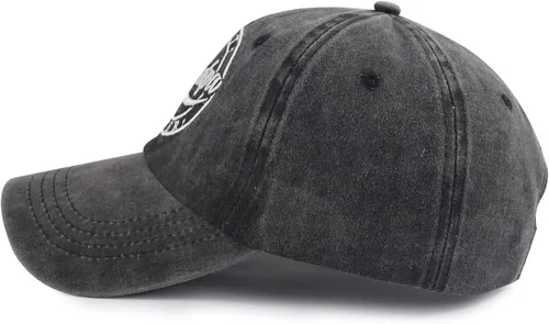 Vista 3 de Gorra de béisbol para hombre con texto en inglés "Best Grandpa Ever", de algodón lavado y bordado