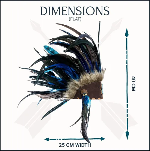 Vista 22 de Novum Crafts Tocado de plumas Inspirado en indios nativos americanos Elige