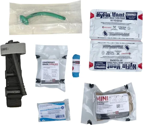 Vista 4 de Rescue Essentials Mini Rip-Away IFAK con contenido (negro)