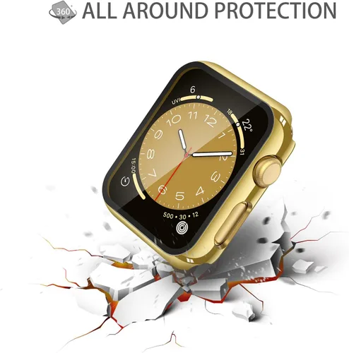Vista 7 de Misxi Juego de 2 Fundas de Vidrio Templado Compatibles con Apple Watch Series 3 y Series 2 de 1.496 Pulgadas, Protector de Pantalla de Policarbonato