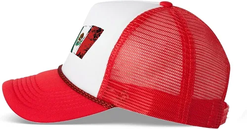 Vista 3 de Sombrero de camionero mexicano con bandera mexicana de México