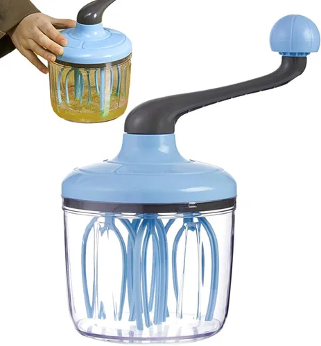Vista 5 de Batidor de huevos de manivela, batidor manual de crema, herramientas y accesorios para hornear de cocina