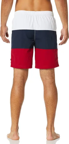Vista 2 de Nautica - Traje de baño de secado rápido para hombre, con logotipo clásico Tri-Block Series
